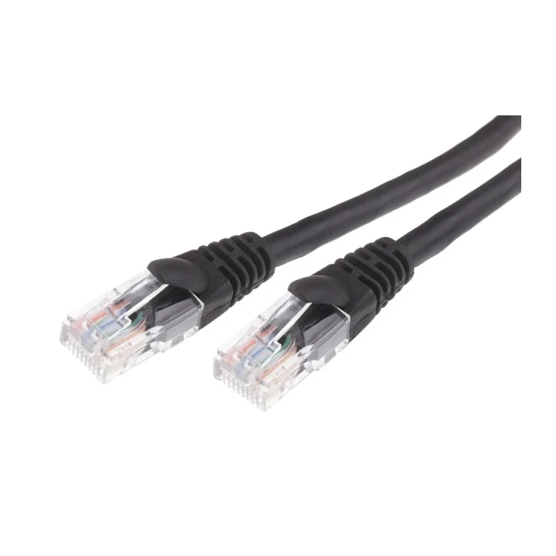 RS PRO Cat5e Ethernet Cable RJ45 Male to RJ45 Male, 1 m, Black, Unshielded Low Smoke Zero Halogen 657-2078