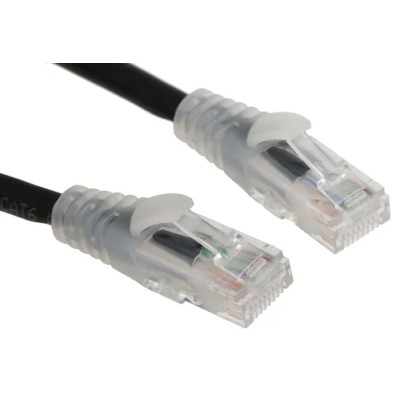 RS PRO Cat6 Ethernet Cable, 5 m, Black RJ45 Male to RJ45 Male, U/UTP Low Smoke Zero Halogen 657-2107