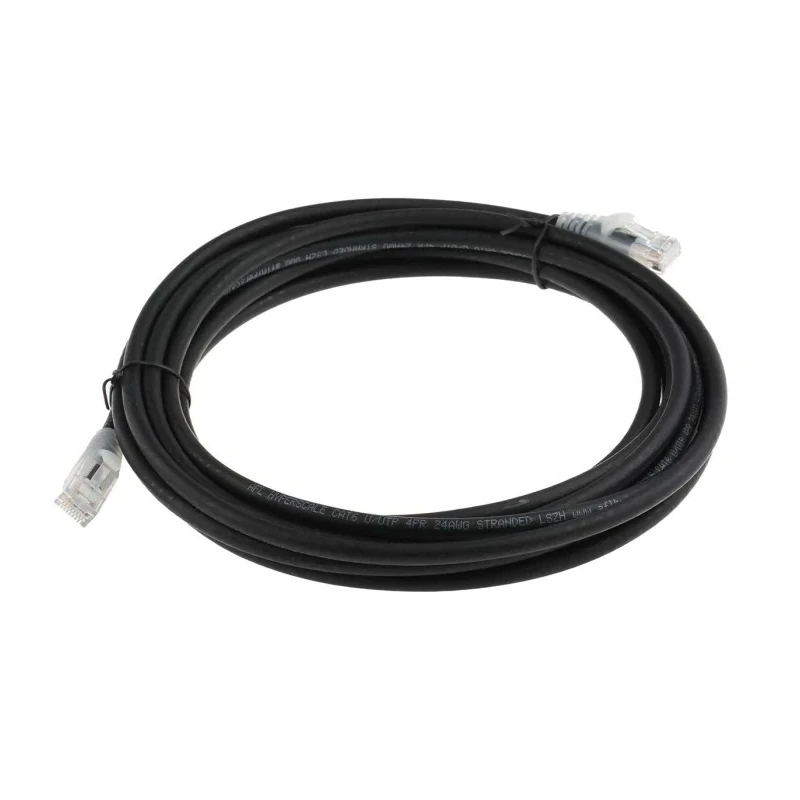 RS PRO Cat6 Ethernet Cable, 5 m, Black RJ45 Male to RJ45 Male, U/UTP Low Smoke Zero Halogen 657-2107