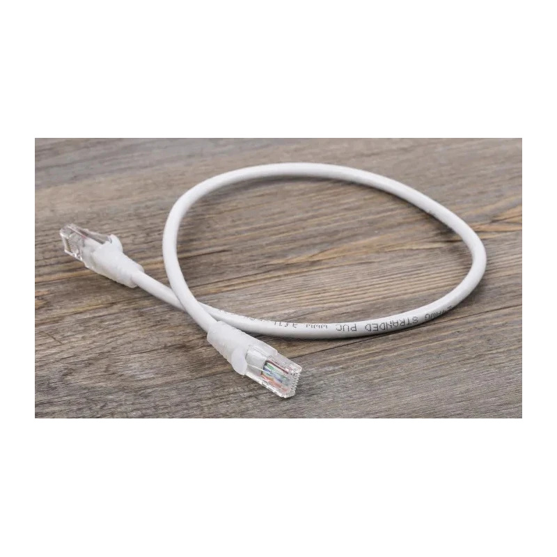 RS PRO Cat5e Ethernet Cable 0.5 m Grey RJ45 Male to RJ45 Male U/UTP PVC 30V 24 AWG 657-2090