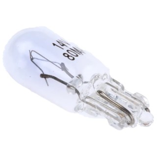 RS PRO Indicator Light Clear Incandescent Lamp 14V 200mA 6.7mm Diameter 21.5mm Length 655-9637