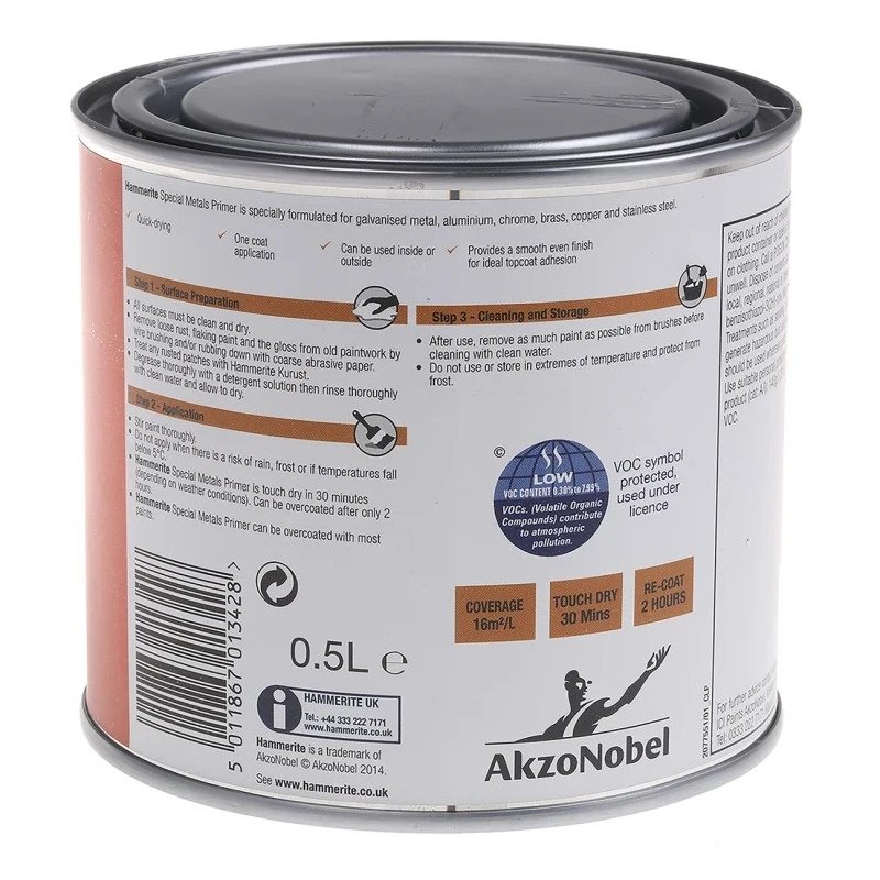 Hammerite Special Metals Primer Paint Red 500 ml 5084910