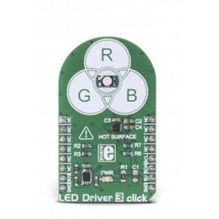 MikroElektronika LED Driver 3 Click Board RGB LED Driver with I2C Interface, 3.3V/5V Supply MIKROE-2950