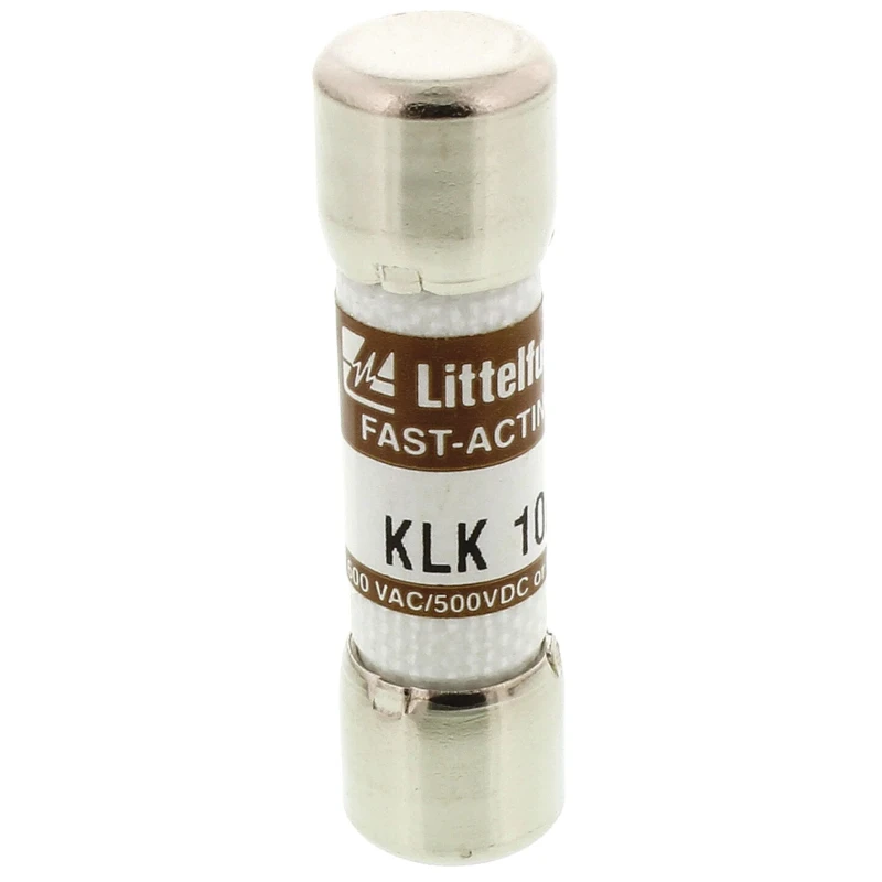 Littelfuse 10A F Melamine Cartridge Fuse 10 x 38 mm KLK Series 600V AC 0KLK010.T