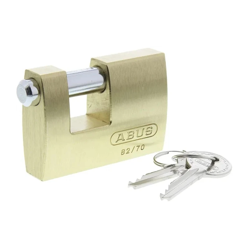 ABUS Keyed Brass Steel Weatherproof Padlock 12 mm Shackle Diameter, 13 mm Shackle Length, 70 mm Width 82/70