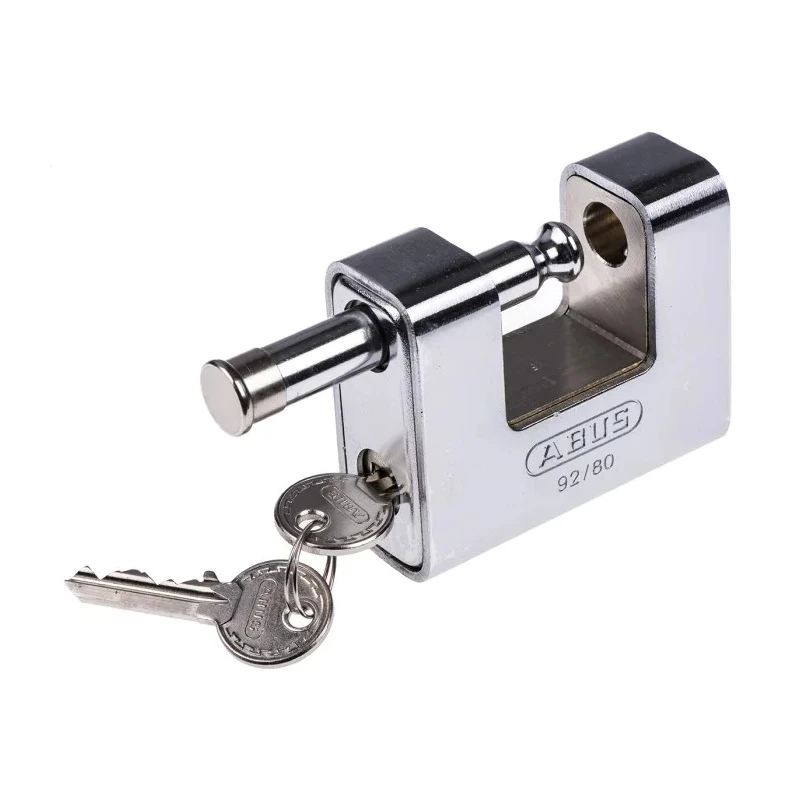 ABUS Keyed Brass Steel Padlock Weatherproof 12 mm Shackle Diameter 17 mm Shackle Length 77 mm Body XR0092 80