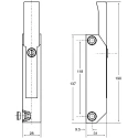 Steinbach & Vollman Die Cast Zinc Chrome Lockable Side Mounted Door Latch 190 mm 28 mm Width 31 mm Depth 38700050