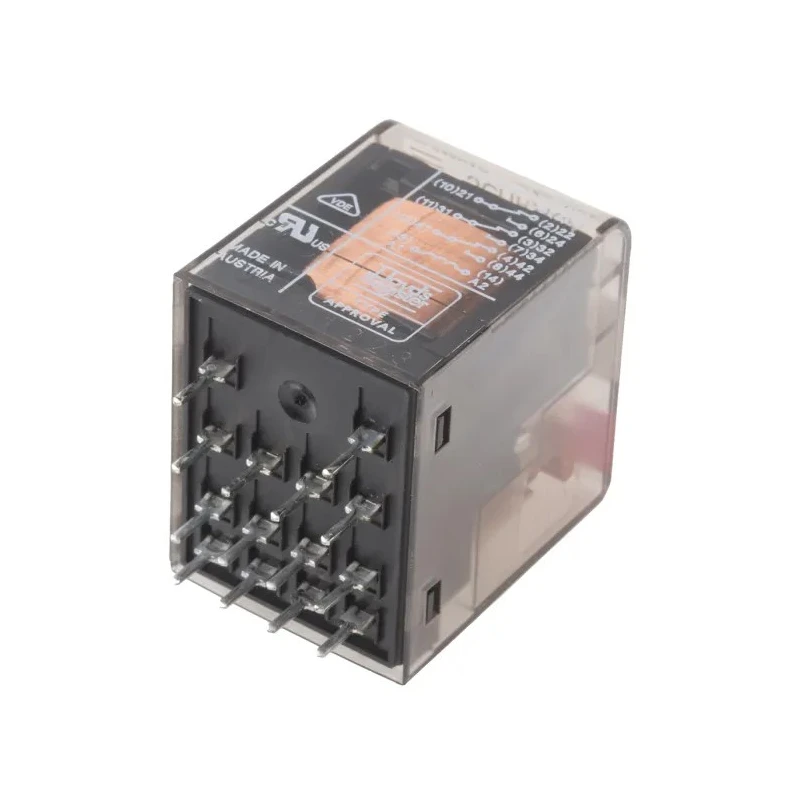 TE Connectivity Power Relay 230V AC Coil, 6A Switching Current, 4PDT, PCB Mount PT571730 9-1419111-8