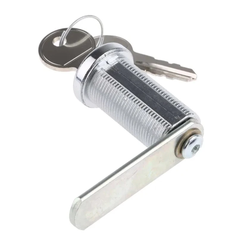 Euro-Locks a Lowe & Fletcher group Company Shuttered 5 Disc Camlock, Chrome Finish, 37.7 mm Panel-to-Tongue Depth B448032