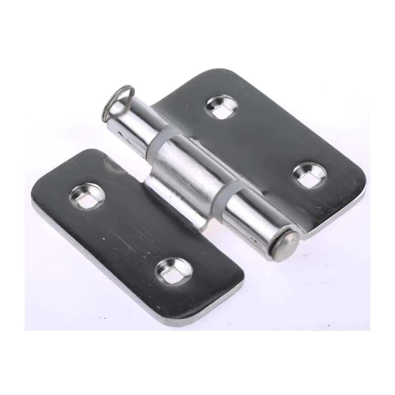 Pinet Electrolytic Polish Stainless Steel Butt Hinge, Fixed Pin, Screw Fixing, 82mm x 92mm x 3mm 348-7270