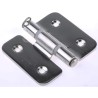 Pinet Electrolytic Polish Stainless Steel Butt Hinge, Fixed Pin, Screw Fixing, 82mm x 92mm x 3mm 348-7270