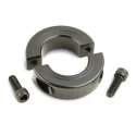 Ruland Two Piece Double Wide Carbon Steel Shaft Collar, Clamp Screw, 25 mm Bore, 45 mm OD, 15 mm Width MSP-25-F