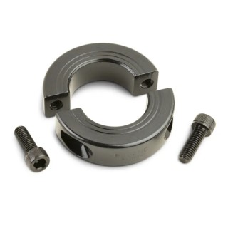 Ruland Two Piece Double Wide Carbon Steel Shaft Collar, Clamp Screw, 25 mm Bore, 45 mm OD, 15 mm Width MSP-25-F