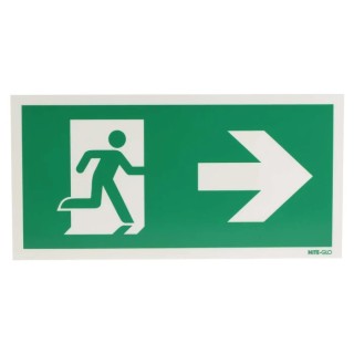 RS PRO Plastic Non-Illuminated Emergency Exit Sign 300mm x 150mm 370-1526