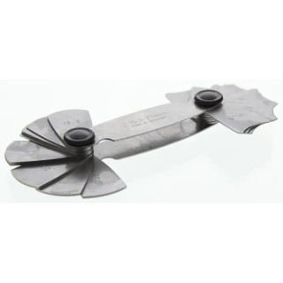 MikronTec Radius Gauge Metric 15 Blades 15.5 mm to 25 mm 304-9165