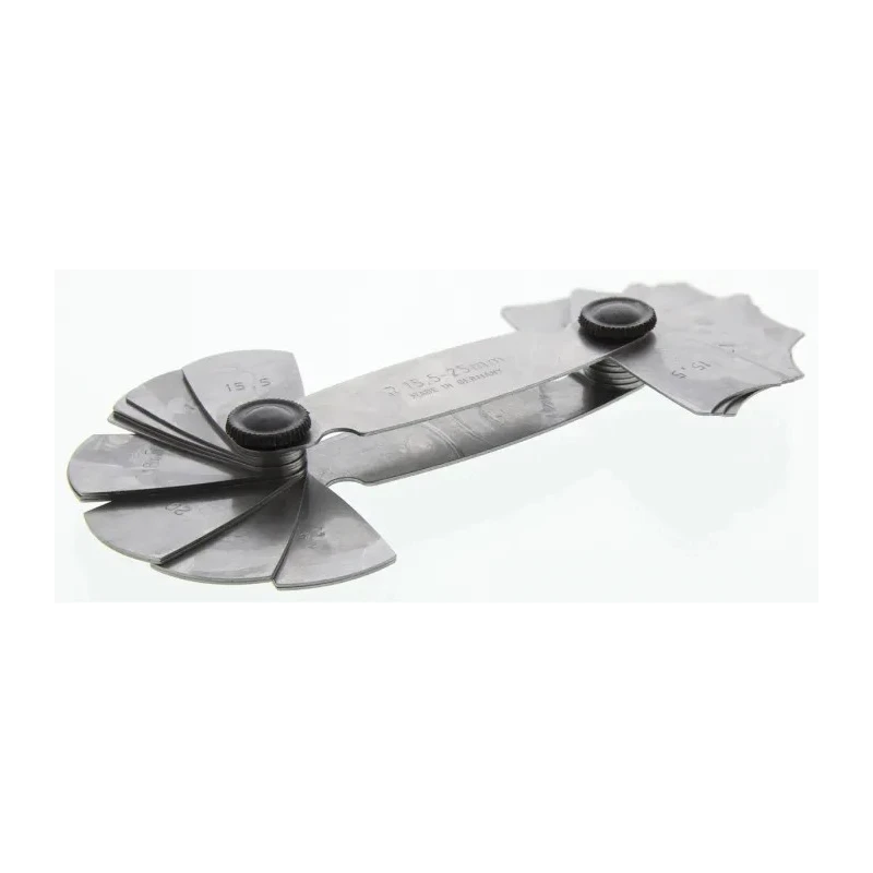 MikronTec Radius Gauge Metric 15 Blades 15.5 mm to 25 mm 304-9165