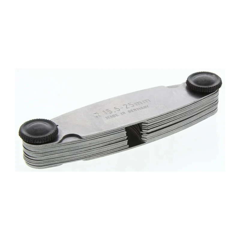 MikronTec Radius Gauge Metric 15 Blades 15.5 mm to 25 mm 304-9165