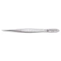 Bernstein 120mm Nickel Plated Steel Narrow, Serrated ESD Safe Tweezer 5-121