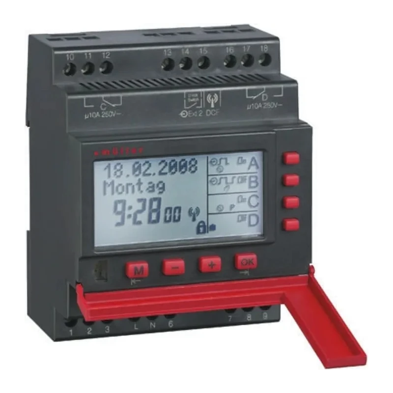 Muller Digital SC DIN Rail Time Switch, 2-Channel, 230V AC, Digital, SPDT Contact Configuration SC 88.20 PRO 230V 50-60HZ
