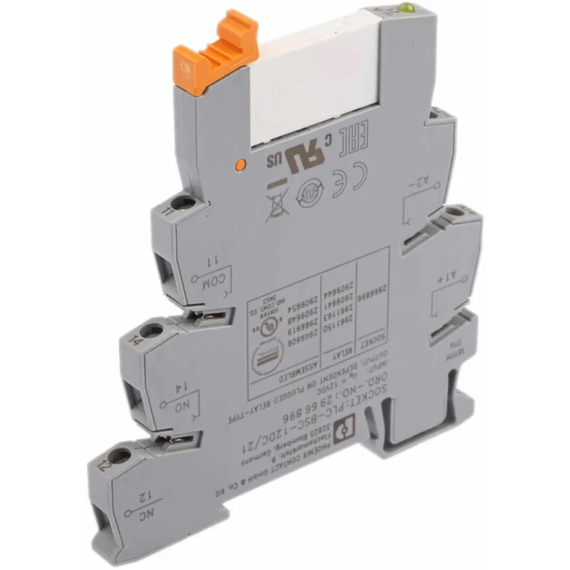 Phoenix Contact Electromechanical Interface Relay PLC-RSC-12DC/21, DIN Rail Mount, 12V DC Coil, SPDT, 6A Switching 2966906
