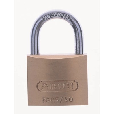 ABUS Keyed Steel, Brass Weatherproof Padlock 8 mm Shackle, 50 mm Body XR0060HB55K2
