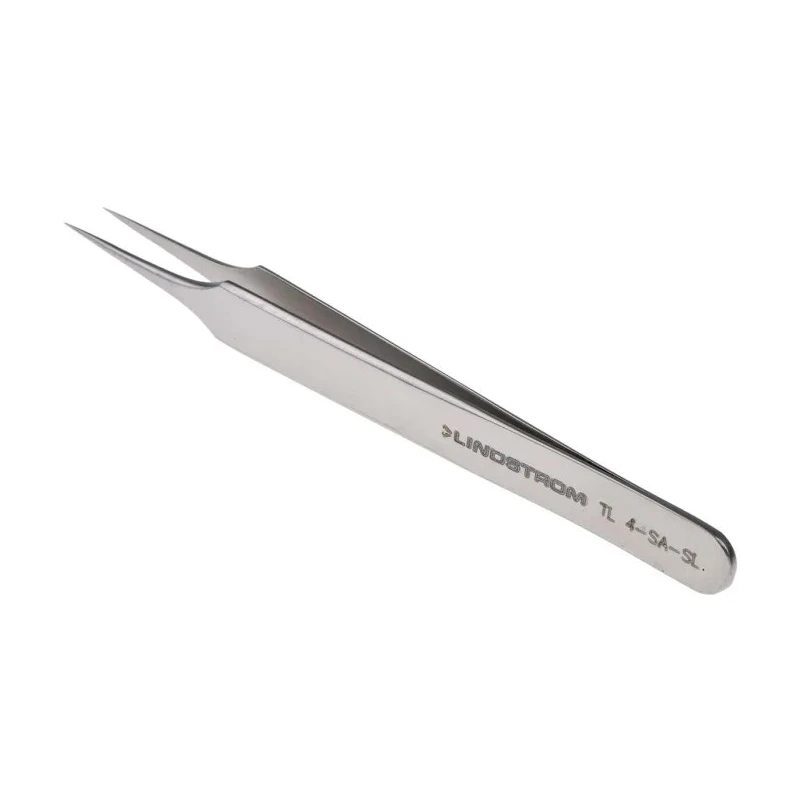 Lindstrom 110mm Stainless Steel Extra Fine ESD Safe Tweezer TL 4-SA-SL