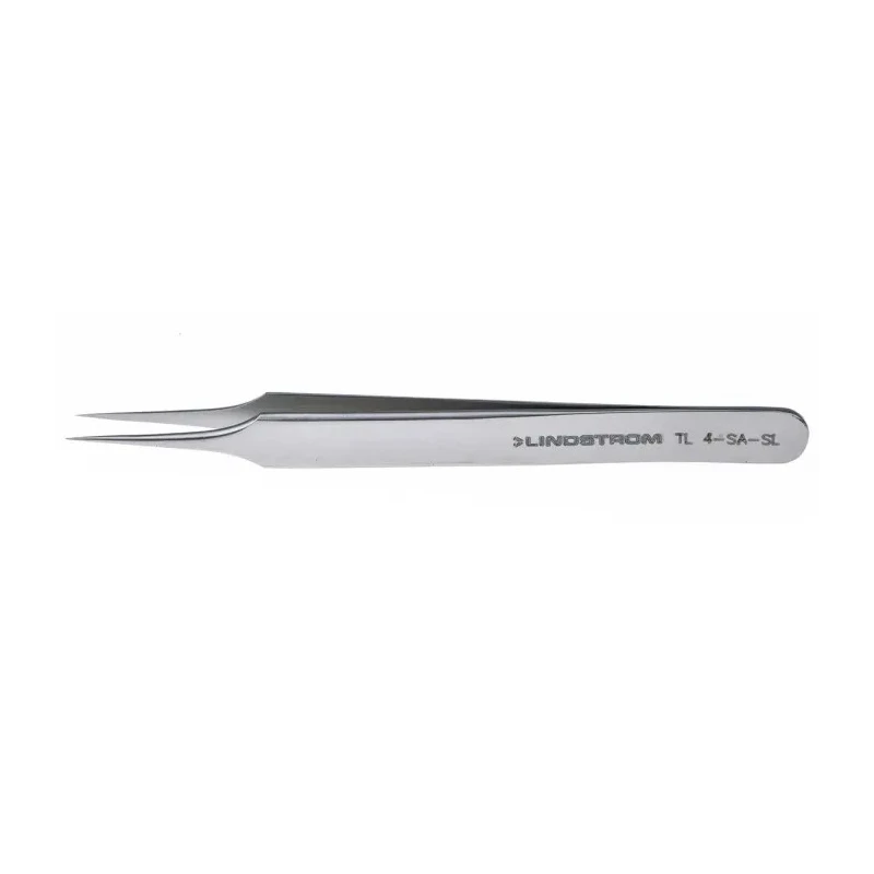 Lindstrom 110mm Stainless Steel Extra Fine ESD Safe Tweezer TL 4-SA-SL