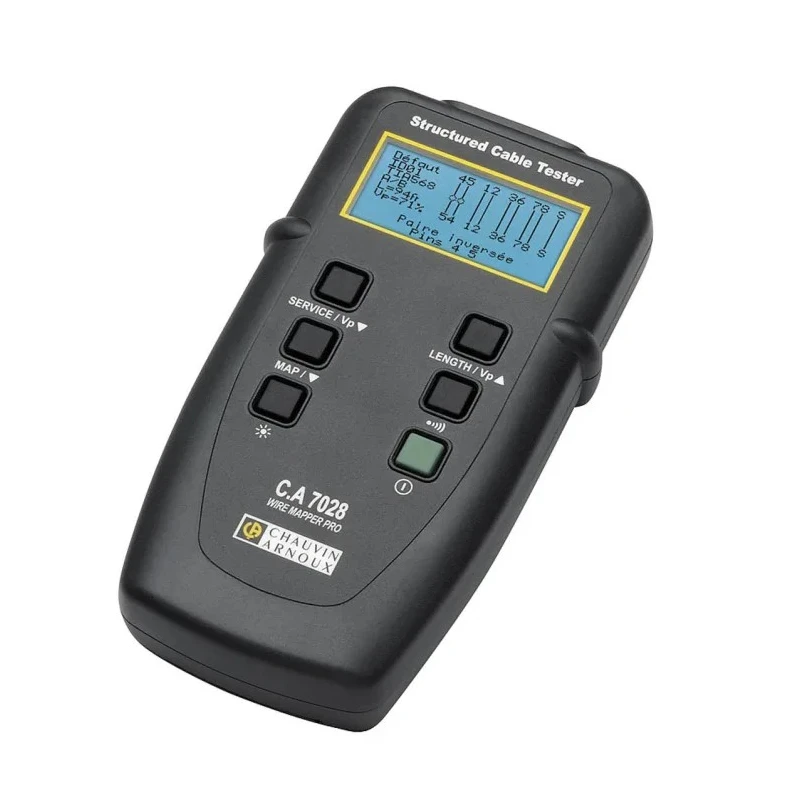 Chauvin Arnoux Network Cable Tester CA 7028 RJ45, Battery Powered, LCD Display CA 7028