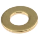 RS PRO Brass Plain Washers M4 DIN 125A, 0.8 mm Thickness, 24 mm External Diameter 483-2609