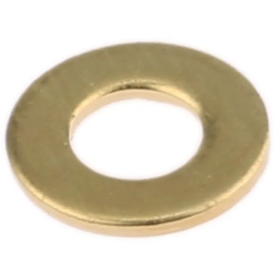 RS PRO Brass Plain Washers M4 DIN 125A, 0.8 mm Thickness, 24 mm External Diameter 483-2609