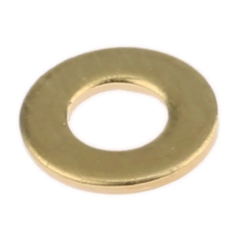 RS PRO Brass Plain Washers M4 DIN 125A, 0.8 mm Thickness, 24 mm External Diameter 483-2609