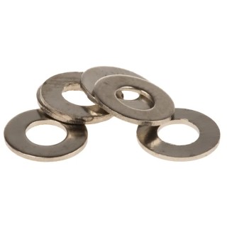 RS PRO Brass Nickel Plated Plain Washers M3, DIN 125A 24mm External Diameter 0.50mm Thickness 483-0631