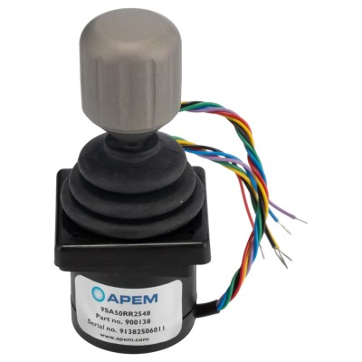 APEM 9000 3-Axis Joystick Passive Switch Technology IP65 Protection 240V AC ±18° Travel 
