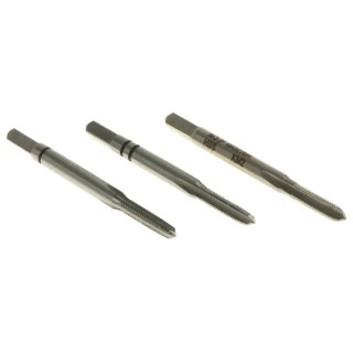 EVENTUS M3 Thread Tap Set, Metric ISO DIN 13 Standard, High-Speed Steel (HSS), Hand Tap, 3 Pieces, 40mm Length, DIN 10004