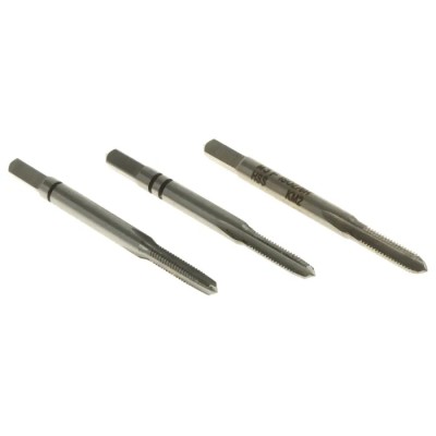 EVENTUS M3 Thread Tap Set, Metric ISO DIN 13 Standard, High-Speed Steel (HSS), Hand Tap, 3 Pieces, 40mm Length, DIN 10004