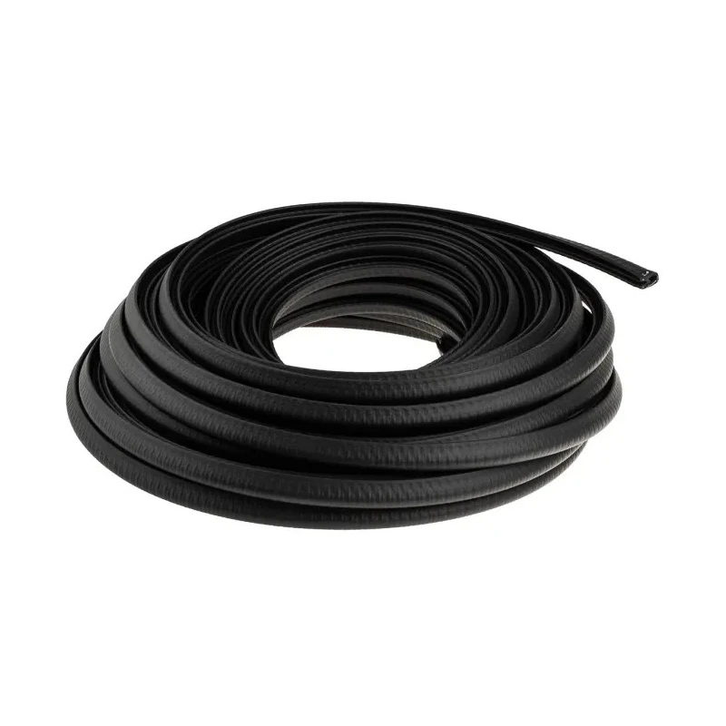 RS PRO Black Nitrile Rubber (NBR) D-Type Edge Protection, 20m Length, 11mm Width, 15mm Height 175-2572