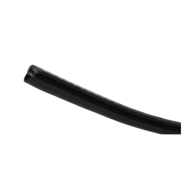 RS PRO Black Ethylene Propylene Diene Monomer Edging Strip, 20m, D-Type Insert, 11.2mm Width, 10mm Height 175-2575