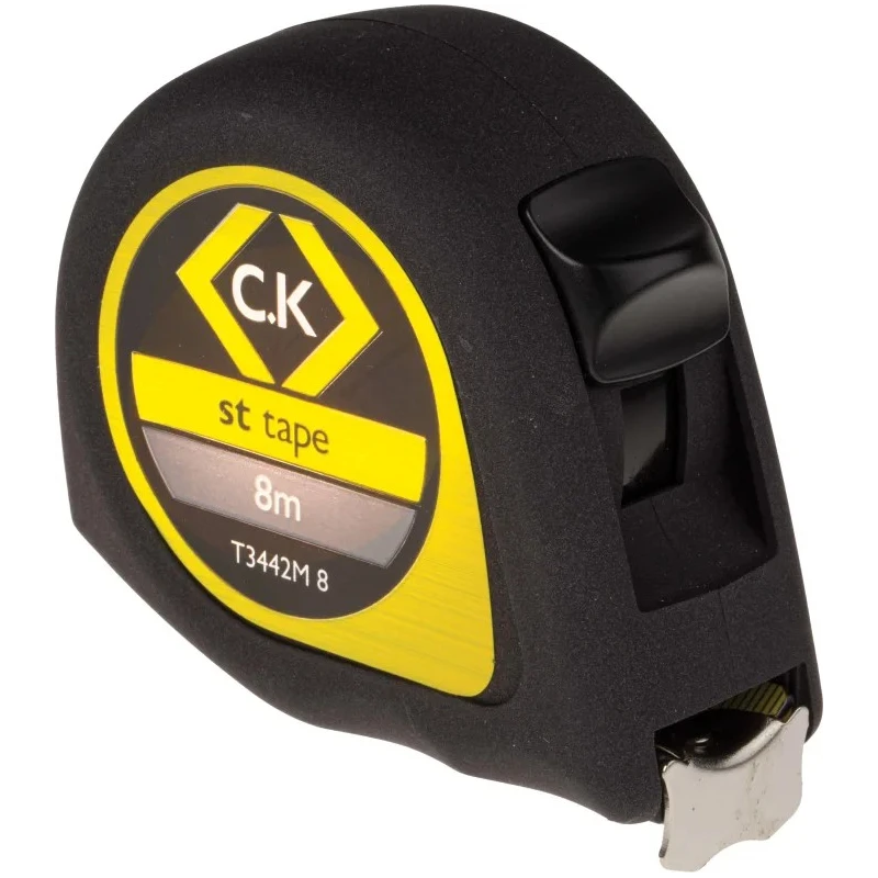 CK Tape Measure 8m Length Metric, IN, Imperial with 13mm Blade Width Steel ABS Case T3442M 8