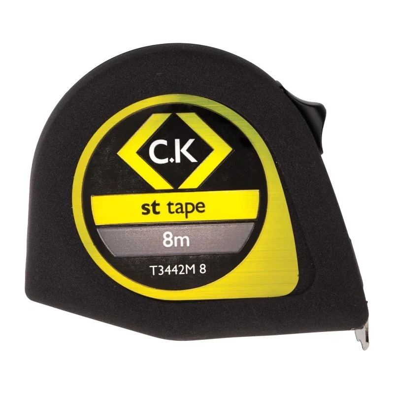 CK Tape Measure 8m Length Metric, IN, Imperial with 13mm Blade Width Steel ABS Case T3442M 8