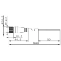 Bernstein AG Sensor Actuator Cable SHS3 Series Black Jacket DIN EN 60947-1 Model 3251006293