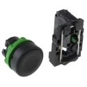 Schneider Electric Harmony XB5 Series Push Button Switch, Slow Break, Panel Mount, 22 mm Cutout, SPST, Black LED XB5AA21