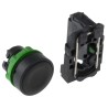 Schneider Electric Harmony XB5 Series Push Button Switch, Slow Break, Panel Mount, 22 mm Cutout, SPST, Black LED XB5AA21