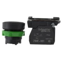 Schneider Electric Harmony XB5 Series Push Button Switch, Slow Break, Panel Mount, 22 mm Cutout, SPST, Black LED XB5AA21