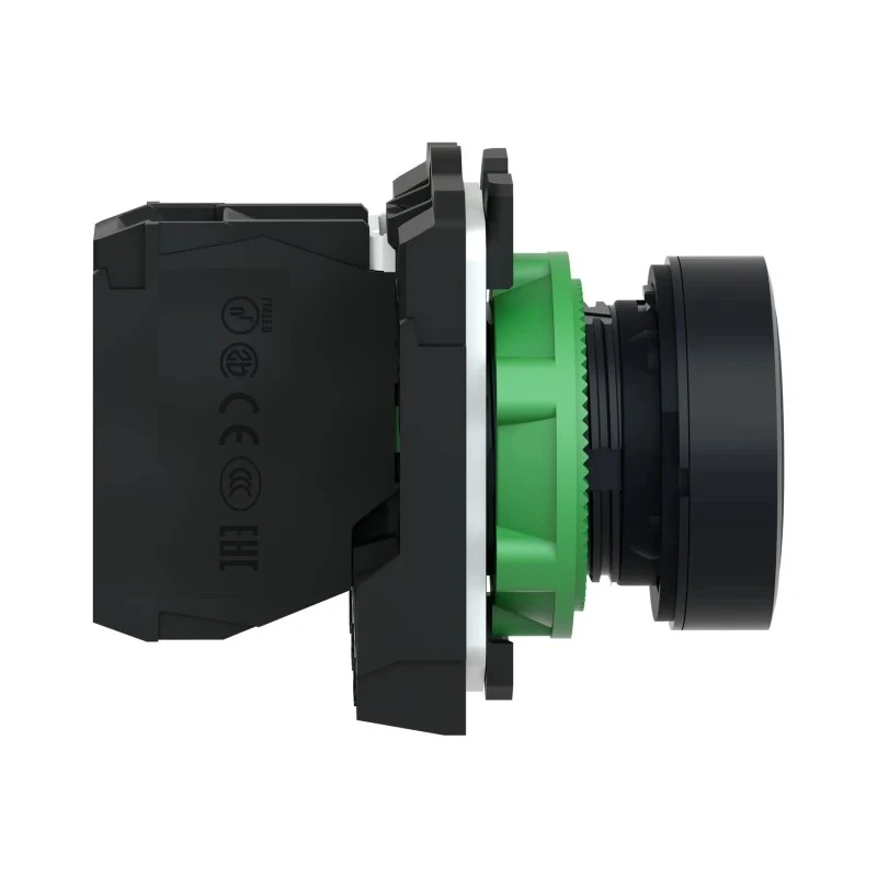 Schneider Electric Harmony XB5 Series Push Button Switch, Slow Break, Panel Mount, 22 mm Cutout, SPST, Black LED XB5AA21