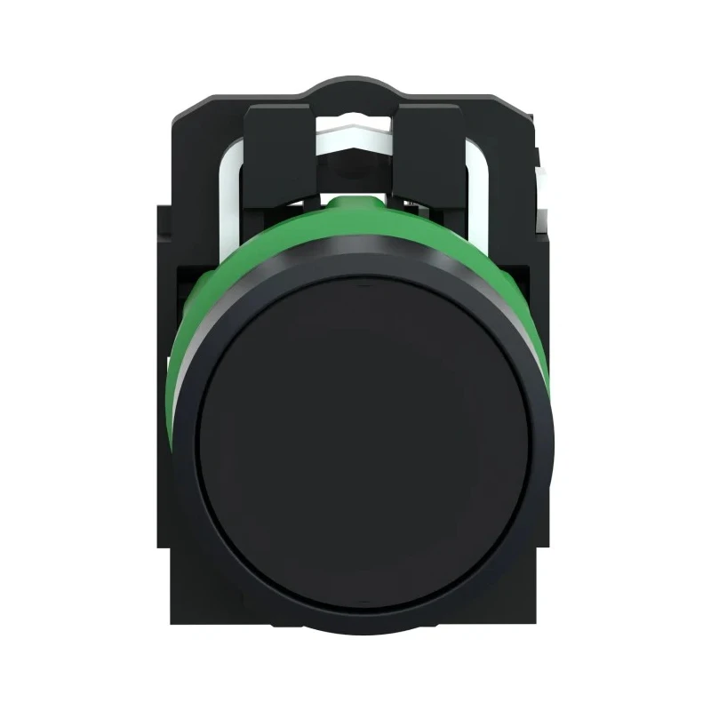 Schneider Electric Harmony XB5 Series Push Button Switch, Slow Break, Panel Mount, 22 mm Cutout, SPST, Black LED XB5AA21