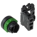Schneider Electric Harmony XB5 Series Push Button Switch, Slow Break, Panel Mount, 22 mm Cutout, SPST, Black LED XB5AA21