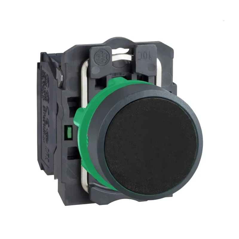Schneider Electric Harmony XB5 Series Push Button Switch, Slow Break, Panel Mount, 22 mm Cutout, SPST, Black LED XB5AA21
