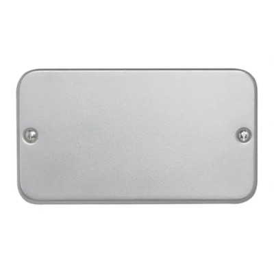Contactum Grey 2 Gang Steel Light Switch Cover Metal Clad Series CLA3027
