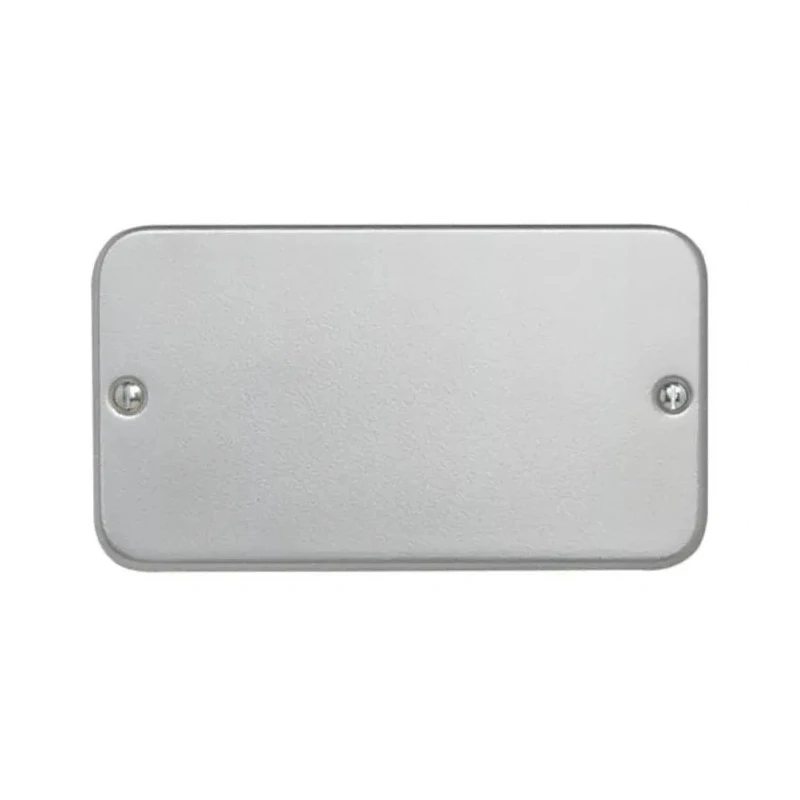 Contactum Grey 2 Gang Steel Light Switch Cover Metal Clad Series CLA3027