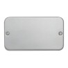 Contactum Grey 2 Gang Steel Light Switch Cover Metal Clad Series CLA3027